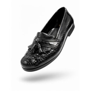 GIORGIO BRUTINI Men's Clubhouse‎ Slip On Leather Loafer SIZE 9 Black